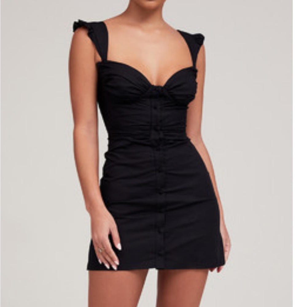 Mistress Rocks black cap sleeve mini dress size medium NWT